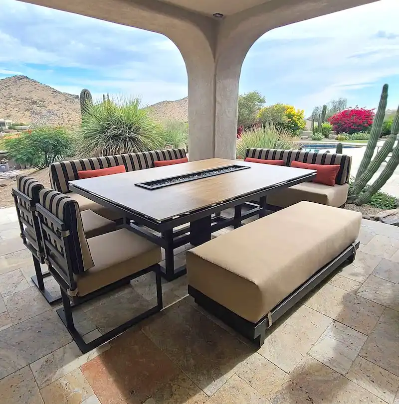 Fire Pit Dining Table 4 Fire Pit Dining Table - Image 4